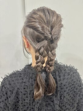 ヘアー アイス 御器所本店(HAIR ICI) 簡単アレンジ20代30代透明感グレージュ