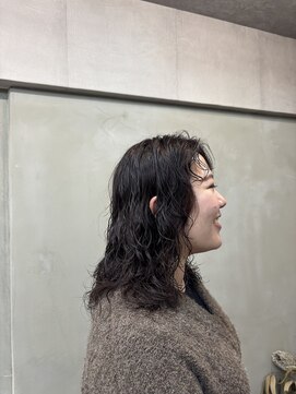 ファビ 渋谷(Fab) くびれヘア/暗めカラー/アプリコットオレンジ/縮毛矯正