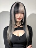 ホワイトベージュ ブラック ツートンセクションデザイン