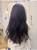 ケアブリーチダークパープル似合わせレイヤーカット