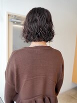 ロマリア 渋谷 渋谷宮益坂(Lomalia)&nbsp;イメチェン/ウェーブパーマボブ/ダークブラウン/前髪/渋谷駅