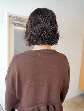 ロマリア 渋谷 渋谷宮益坂(Lomalia) イメチェン/ウェーブパーマボブ/ダークブラウン/前髪/渋谷駅