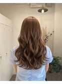 シフォンウェーブロングミルクブラウン