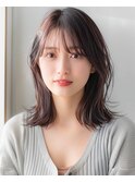 大人可愛い髪質改善カラー/くびれボブ/艶髪