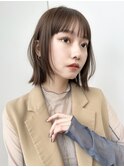 レイヤーボブ/くびれヘア/透明感カラー/ミルクブラウン
