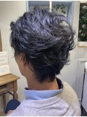 パーマ風メンズかきあげスタイル