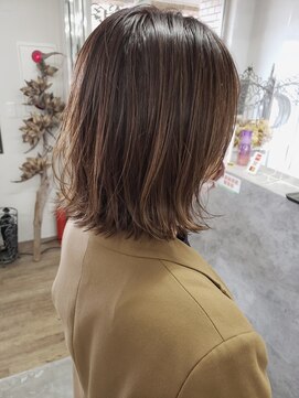 ニコ(nico...) 白髪染め+ラベンダー&くびれボブ☆