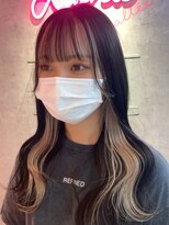 ロンドヴァリー 渋谷店(Lond vallee)&nbsp;セクションカラーインナーカラーホワイトベージュ