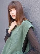 ブゾン(buZon)&nbsp;【buZonブゾン】ぱつっとロブ×艶感ベージュカラー