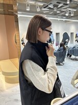 グロー 大宮(GLROW)&nbsp;韓国　タッセルボブ　ぷつっと　グレージュ　haruhi