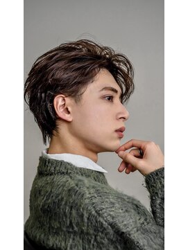 オーシャントーキョーオーバー 渋谷(OCEAN TOKYO OVER) 韓国マッシュセンターパートダウンパーマニュアンスパーマウルフ