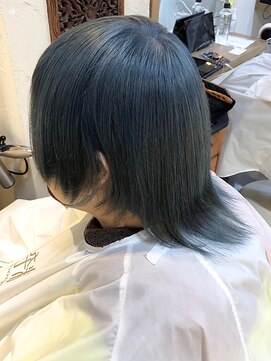 ヘアリゾート粋 ウナム 新宿東口店(enam) ブリーチカラー/アッシュブルー