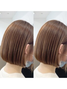 ジエクト ヴィシア(The Ect VIXIA) まとまるボブ ハイライト フレンチボブ ナチュラルブラウン