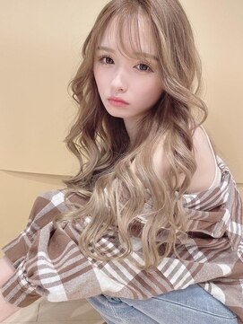 アエレ アヴェダ ゆめが丘ソラトス店(aere AVEDA) ダブルカラー/ミルクティーベージュ×艶ロング[ゆめが丘]