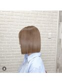 切りっぱなしボブ/ミルクティーブラウン