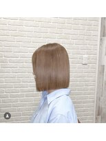 アボックス(abox)&nbsp;切りっぱなしボブ/ミルクティーブラウン