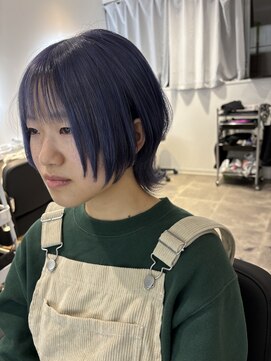 ホープ(hope) ウルフカット×ネイビーカラー