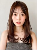 艶感似合わせカットデジタルパーマ小顔カット美髪薄めバング