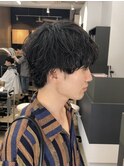 MEN’S HAIR/サーフカール/刈り上げセンターパート/船橋