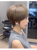 大人ショートヘア 40代50代60代ヘア 白髪 大阪ショートヘア 梅田