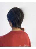 透明感グレージュ◎冬の韓国風くびれショート 20代30代