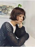 レイヤーボブ/ミニボブ/ニュアンスパーマ/顔周りカット/20代30代