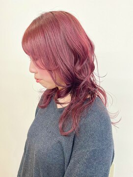 モリオフロムロンドン 松戸店(Morio from London) 【松戸 アイダ】10代20代巻き髪レイヤースタイル×レッドカラー