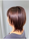 大人のミディアムボブレイヤー 40代50代 レイヤー ウルフ