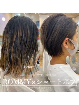 ロミー 本厚木(ROMMY.) 【くせ毛の方ご相談ください！】大人可愛いショートボブ