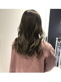ブリーチなし　アッシュブラウン