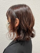 ネオリーブカップ 町田店(Neolive capu)&nbsp;外ハネ癖毛ボブ×レッドブラウン【町田/jr町田/町田駅】