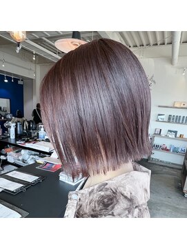 ミル 今治(1003 mille IMABALI) ピンクラベンダーの切りっぱなしボブ