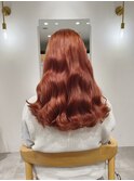 ダブルカラーでイメチェン★オレンジブラウン/赤髪/暖色系カラー