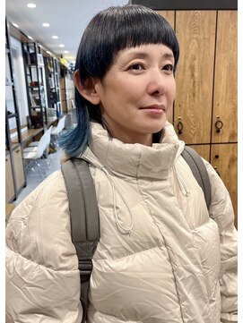 ザレミー(THE REMMY) ワイドバング/グラデーションカラー/ネイビーカラー/ブルー