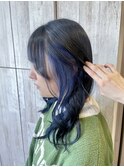 ロイヤルブルー/インナーカラー/イヤリングカラー