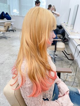 ニュート(Neut ) ケアブリーチ抜きっぱなしデザインカラー/ピンク/裾カラー名古屋