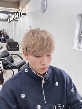 ルシア 京都四条河原町烏丸(LuciA) 【メンズ】韓流マッシュカット×ブリーチ