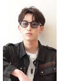 メンズ理容室バーバースタイルスーツ流行ビジネスショート