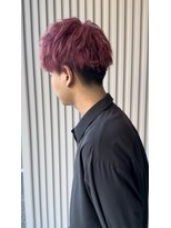 ナンバー(number+)&nbsp;爽やかメンズ☆無造作ツーブロックマッシュ赤髪ツイスパ