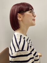 ミィ 浦和(mee)&nbsp;透明感カラー ボブ 前髪 ショート カラー ブリーチ&ダブルカラー