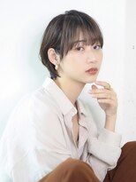 オーロ 武庫之荘店(ORO)&nbsp;ワイドバングショート/暗めカラー/オリーブグレー