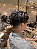 【アップバングショートパーマ】メンズカット