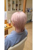メンズウルフ×ペールピンク