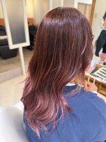 スペックホルダーミミ(Spec Holder mimi)&nbsp;インナーカラーピンク×ロング11.11デザインカラー