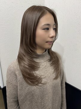 ラグナ(LAGUNA) ミルクティーベージュブラウン/ハッシュカット/ロングレイヤー