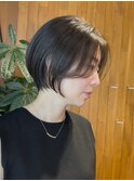 武蔵小杉小顔大人ショートボブアッシュカラー白髪染め丸み30代