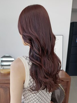 ヘアー アイス 御器所本店(HAIR ICI) ブリーチなしボルドーカラー秋カラー冬カラーカシス　レイヤー