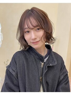 スニュウ(snuw) 【snuw_ayano】ボブ/マロンベージュ/顔まわりカット