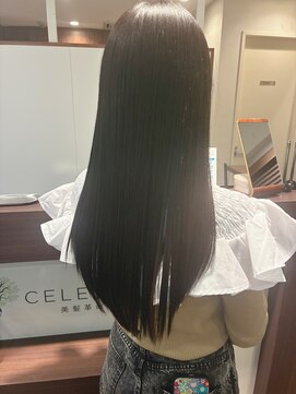 セレスト 心斎橋店(CELESTE) 【髪質改善】カット+クオライン縮毛矯正+3step トリートメント