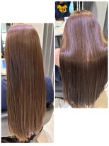 アース 南福島店(HAIR&MAKE EARTH)&nbsp;ブリーチなしのダブルカラー 透明感あるベージュ系カラー